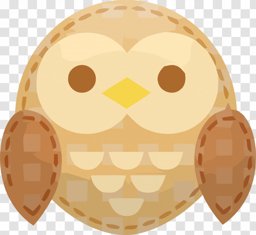 Owl Yellow Bird Of Prey Beige Oval Transparent PNG