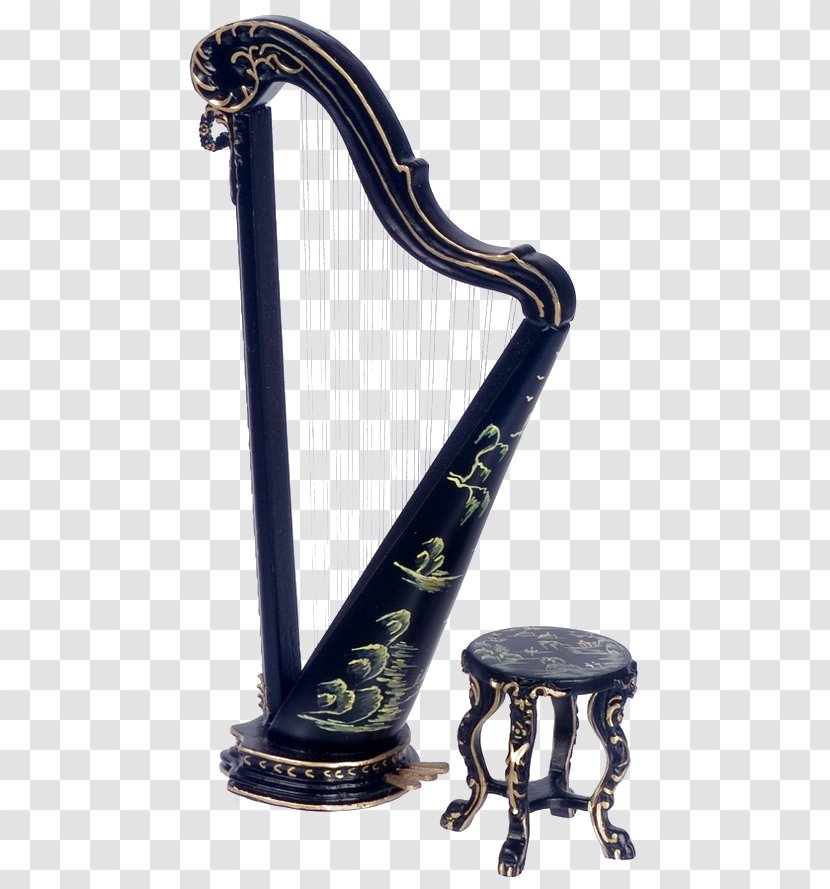 Harp Seven-string Guitar Musical Instrument - Tree - Black Transparent PNG