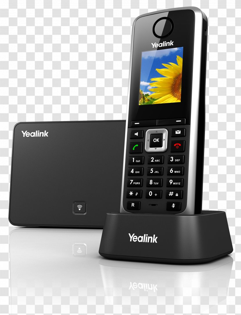 Digital Enhanced Cordless Telecommunications Telephone Yealink SIP-W52P IP-DECT - Sipw52p - Handset Transparent PNG