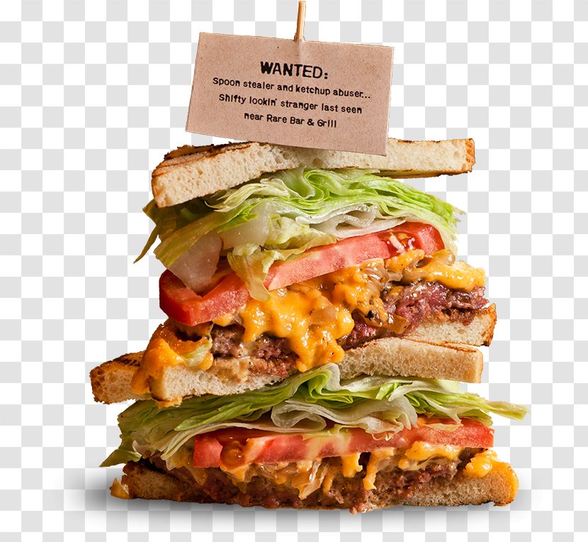 Hamburger Cheeseburger Rare Bar & Grill Chelsea Breakfast Sandwich Buffalo Burger - Vegetarian Food - Daily Transparent PNG