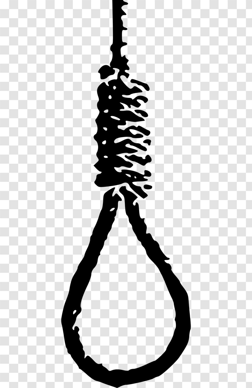 Drawing Hanging Rope Noose Clip Art - Monochrome Photography Transparent PNG