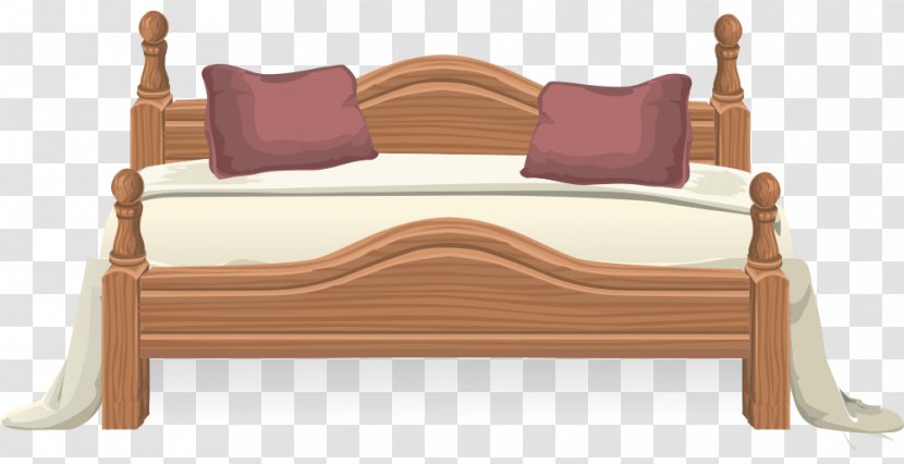 Bed Frame Bedside Tables Clip Art - Couch - Table Transparent PNG