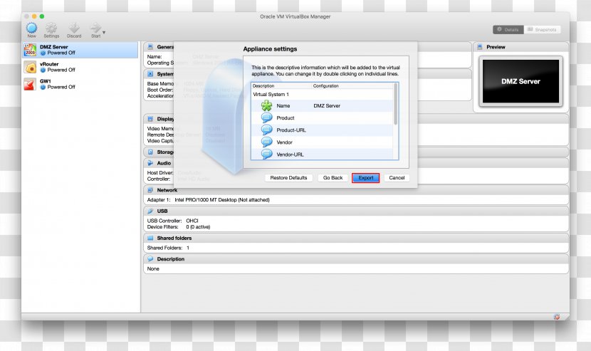 Open Virtualization Format Computer Software Virtual Machine VirtualBox VMware Workstation - Screenshot - Mojito Transparent PNG