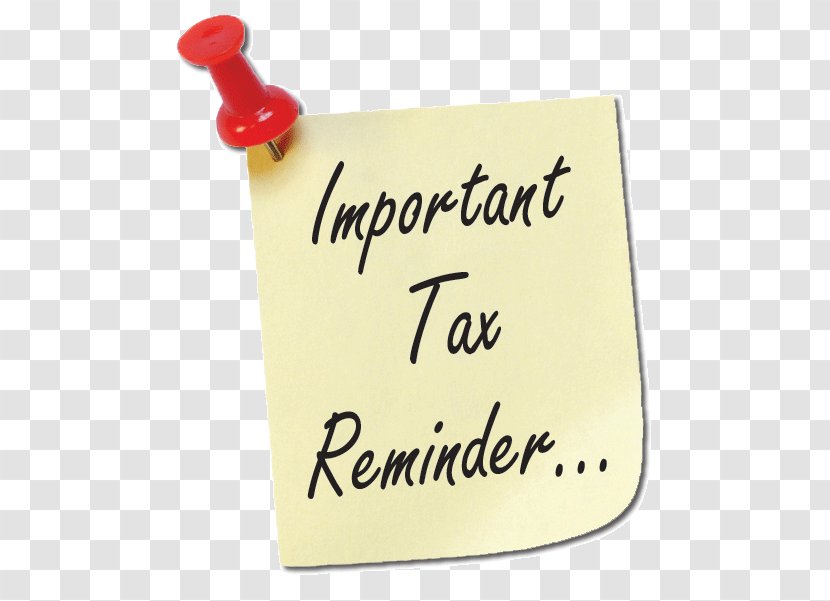 Tax Font - Sign - Important Reminder Transparent PNG