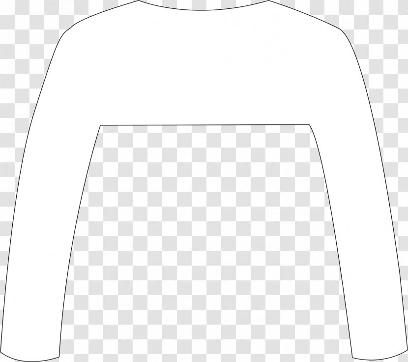 T-shirt Shoulder White Sleeve - Black - Back Body Transparent PNG