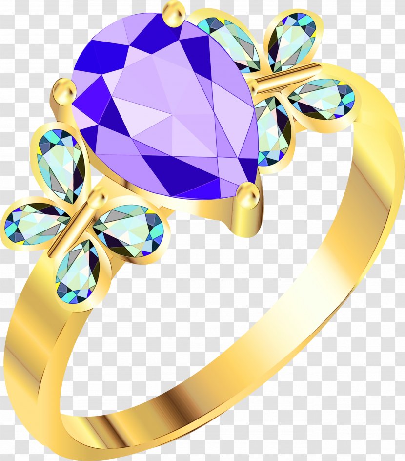 Wedding Ring - Cobalt Blue - Diamond Transparent PNG