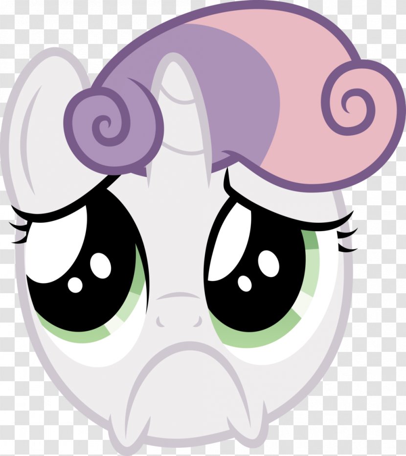 Sweetie Belle Sadness Crying Face Clip Art - Horse Like Mammal - Sad Puppy Cartoon Transparent PNG