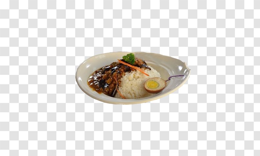 Cooked Rice Asian Cuisine Eggplant Meat - And Pork Transparent PNG