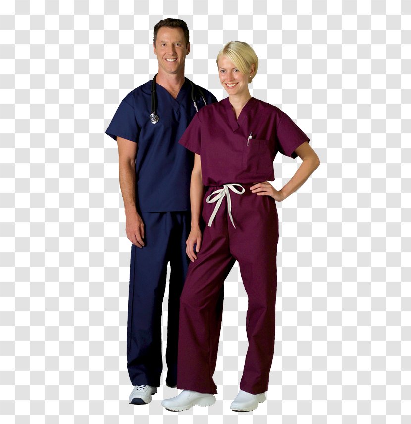 Dobok Shoulder Scrubs Purple Sleeve - Uniform - Nurse Transparent PNG