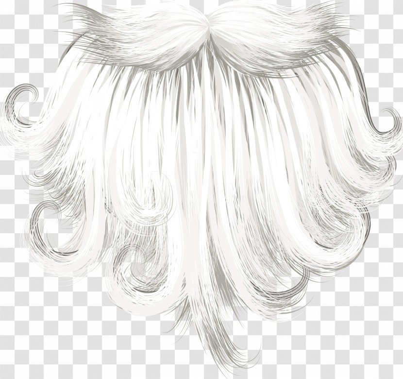 Santa Claus Beard Christmas - Long Hair Transparent PNG