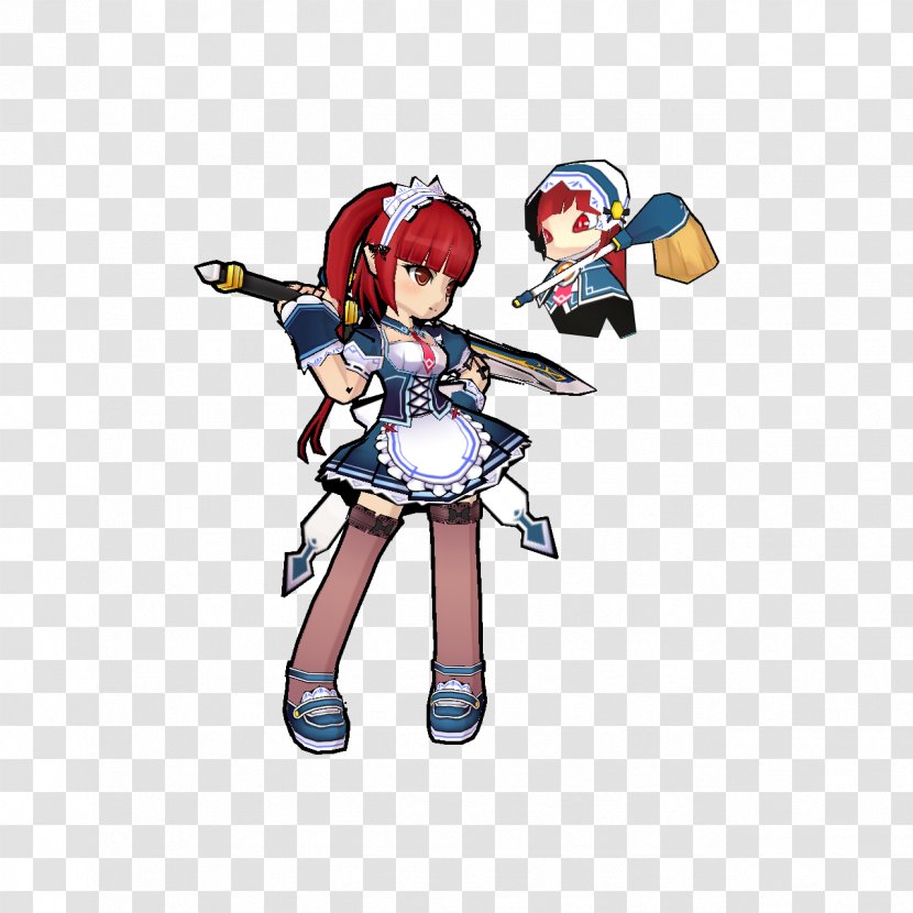 Cartoon Costume Character - Elsword Maid Transparent PNG