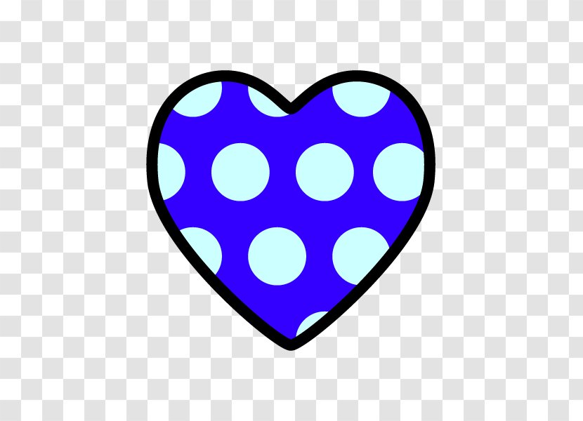 Clip Art Line Point Pattern Purple - Cobalt Blue - Polka Dot Heart Transparent PNG