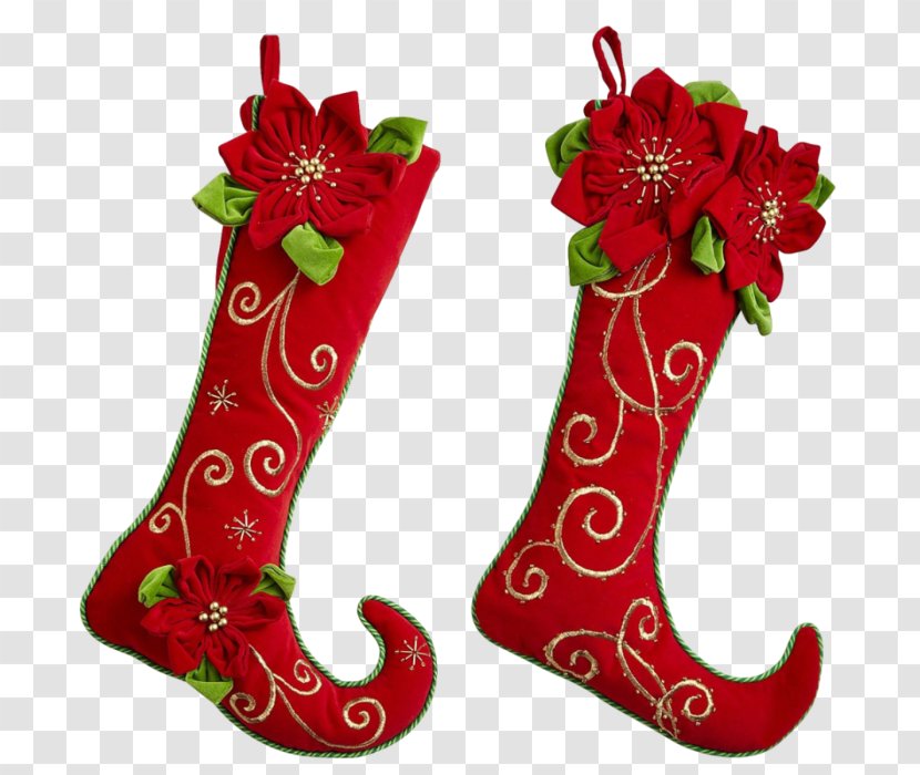 Christmas Stockings Santa Claus Sock Ornament Transparent PNG