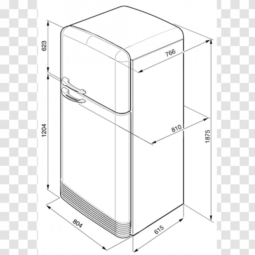 Refrigerator Auto-defrost Freezers Smeg FAB50R Fridge Freezer Frost Free - Vestfrost Transparent PNG