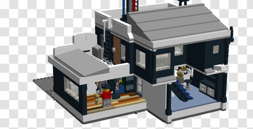 Building LEGO Roof Desk Lobby - Cupboard - Double Storey Transparent PNG