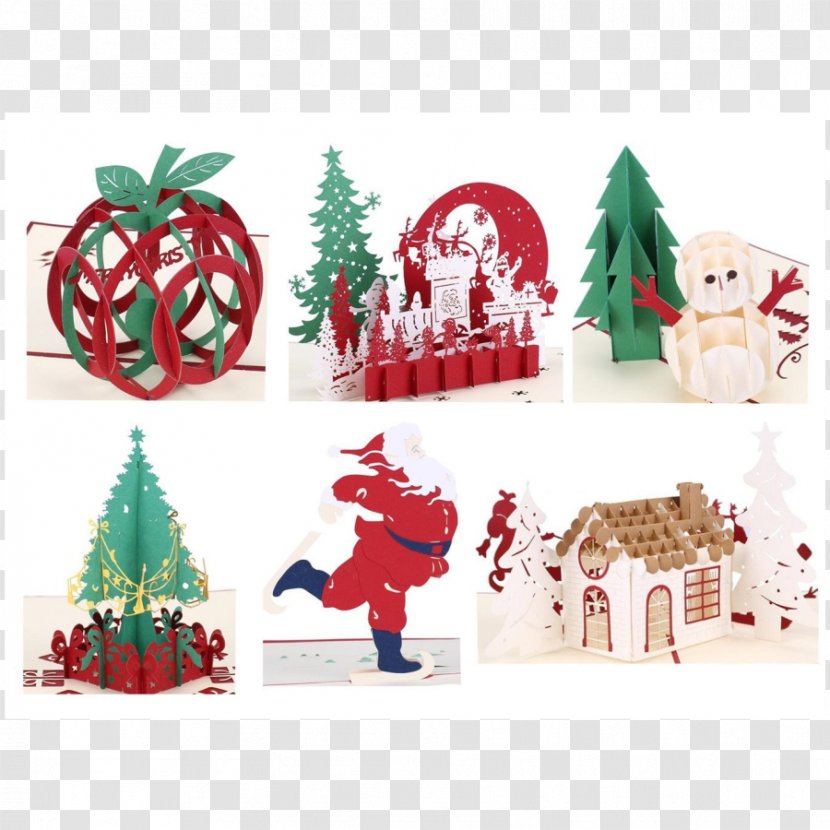 Santa Claus Christmas Decoration Holiday Ornament - Popup Book - Greeting Transparent PNG