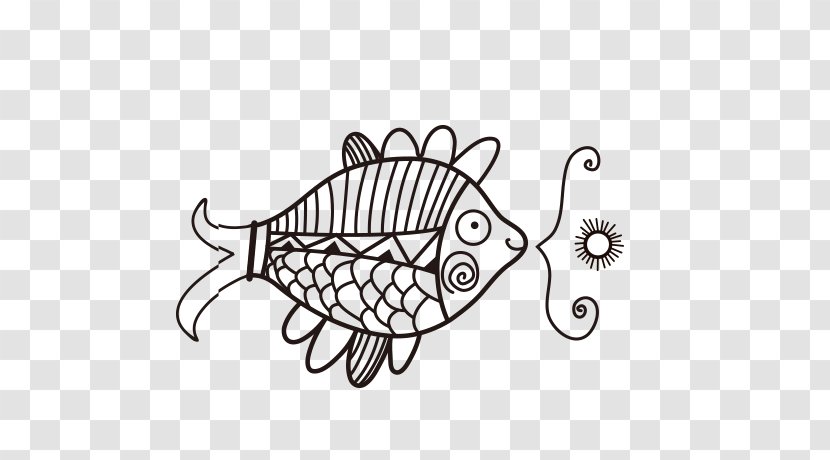 Clip Art - Designer - Line Fish Transparent PNG