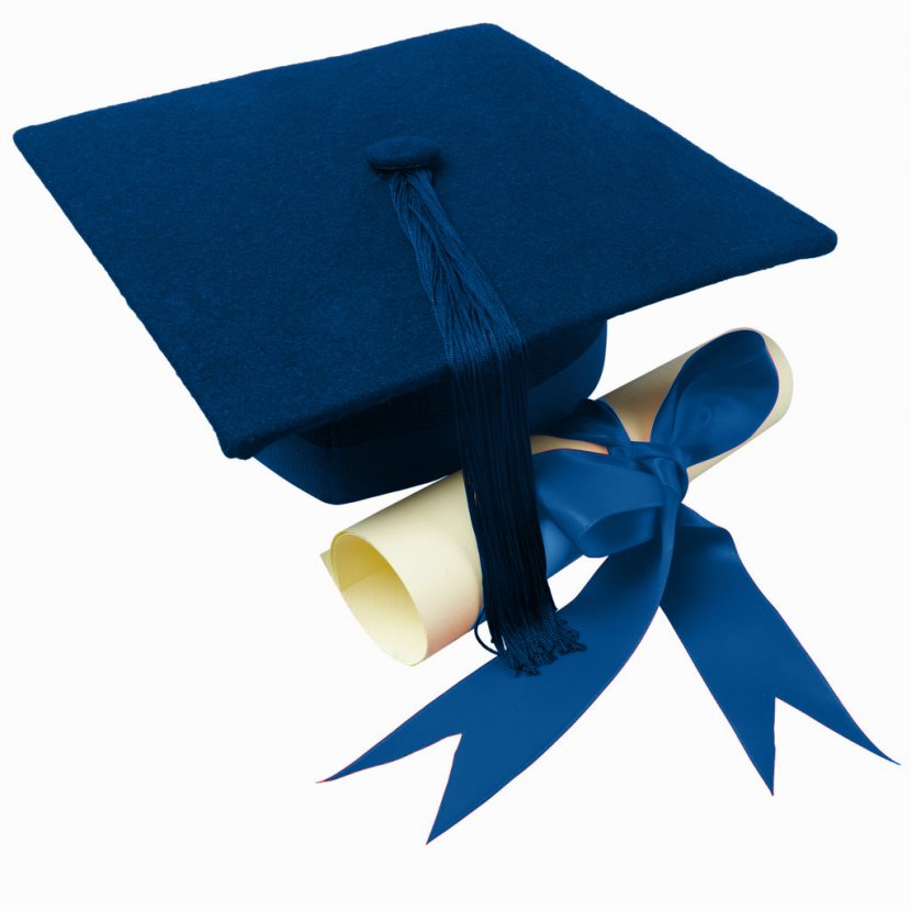 Square Academic Cap Graduation Ceremony Blue Clip Art - Diploma Transparent PNG
