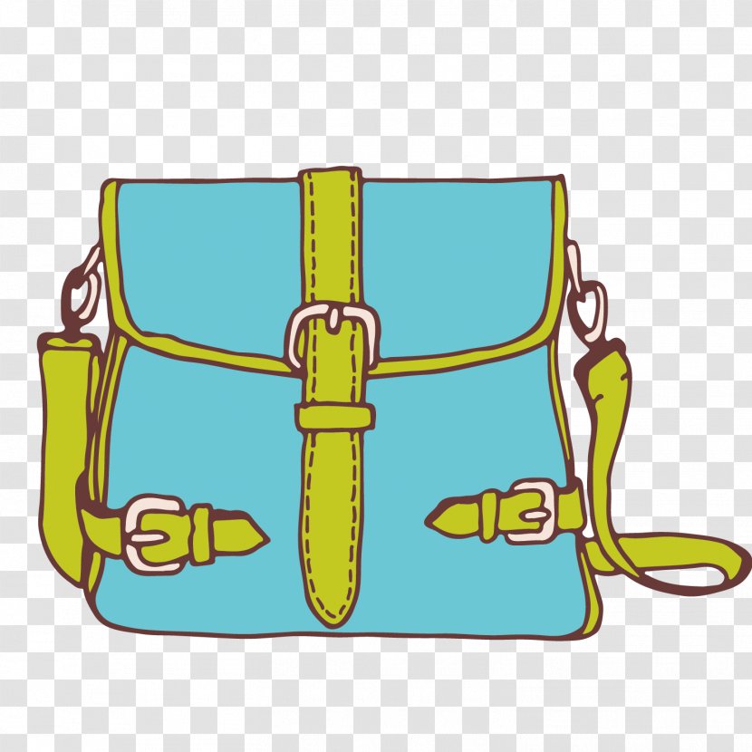 Backpack Euclidean Vector Drawing - Shoulder Bag - Blue Transparent PNG