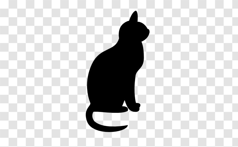 Cat Silhouette - Blackandwhite Tail Transparent PNG