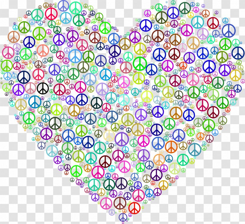 Peace Symbols Heart - Flower Transparent PNG