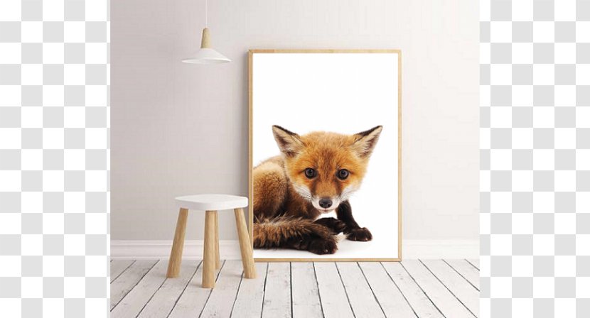 Red Fox Fine Art Printmaking - Interior Poster Transparent PNG