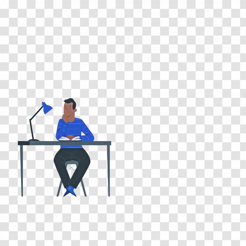 Table Logo Sitting Furniture Cobalt Blue Transparent PNG