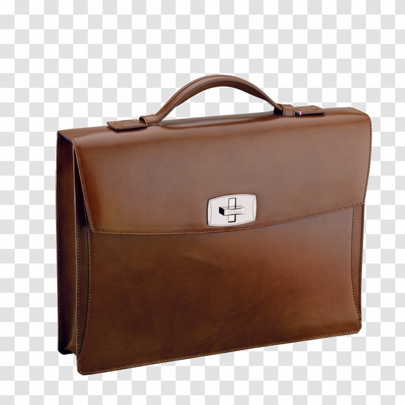 Briefcase Bag S. T. Dupont Leather Business Cards - Brown Transparent PNG