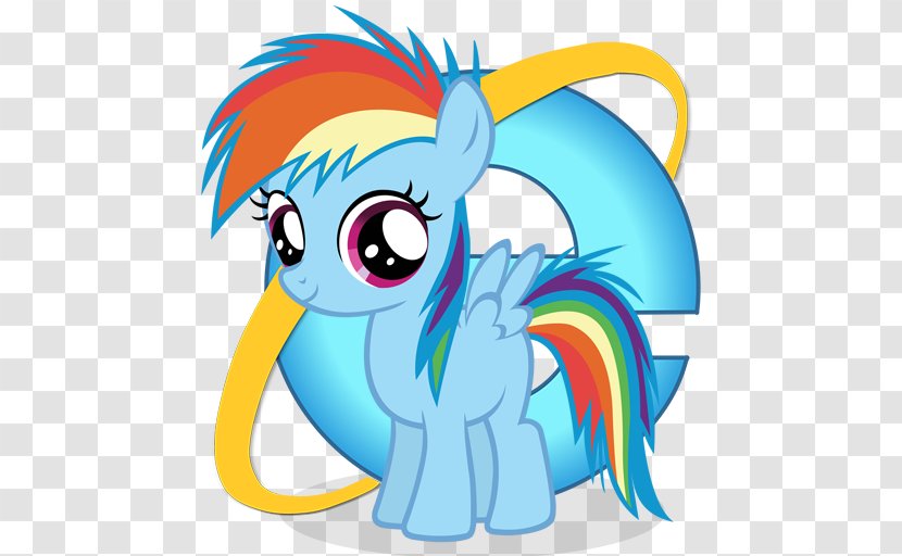 Rainbow Dash Pony Foal Filly - Cartoon - Internet Explorer Transparent PNG