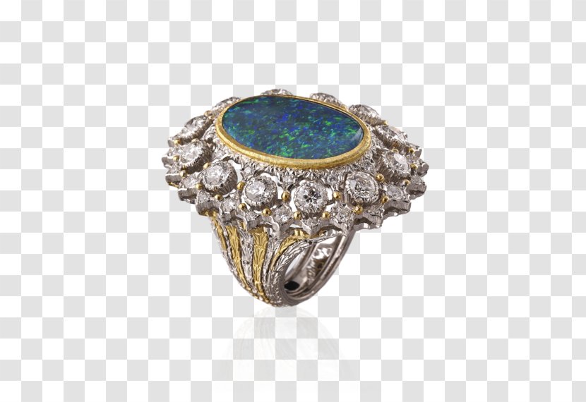 Ring Jewellery Gemstone Diamond Opal - Colored Gold Transparent PNG