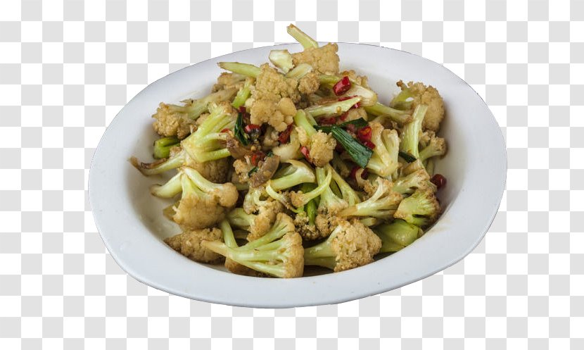 Fried Cauliflower Karedok Vegetarian Cuisine Broccoli - European Food - Spicy Garlic Transparent PNG