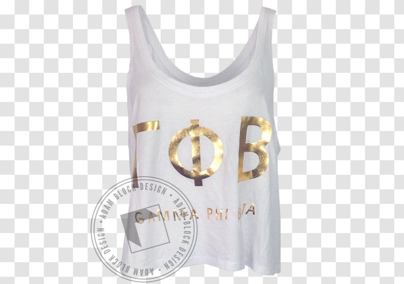 T-shirt Gilets Sleeveless Shirt Neck - Sleeve - Gold Foil Transparent PNG