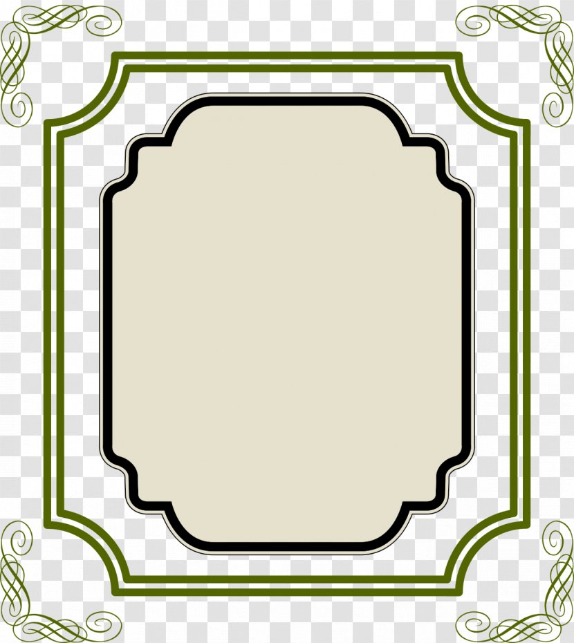 Picture Frame Ornament Illustration - Yellow - Camel Color Desert Pattern Vector Border Square Transparent PNG