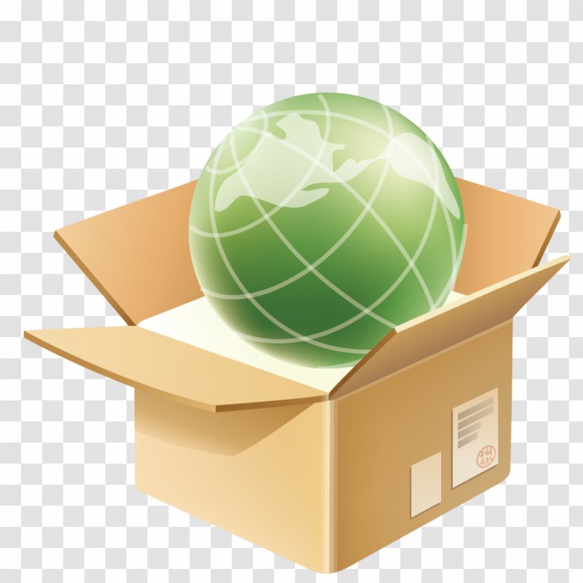 Earth Paper Box - Sphere - Vector Container Transparent PNG