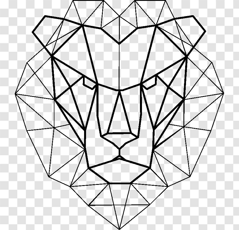 Lionhead Drawing - Silhouette - Lions Printing Transparent PNG