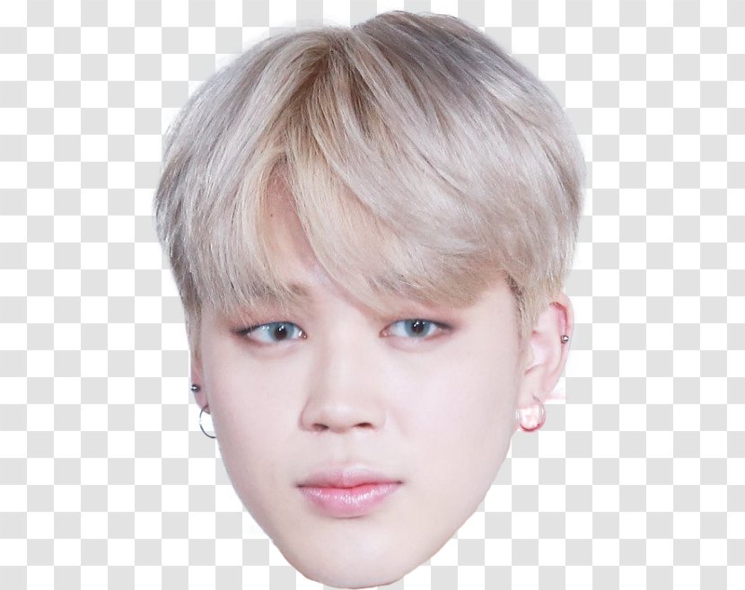 BTS Hair Coloring Blond Bangs Forehead - Bts - Beautiful Face Transparent PNG