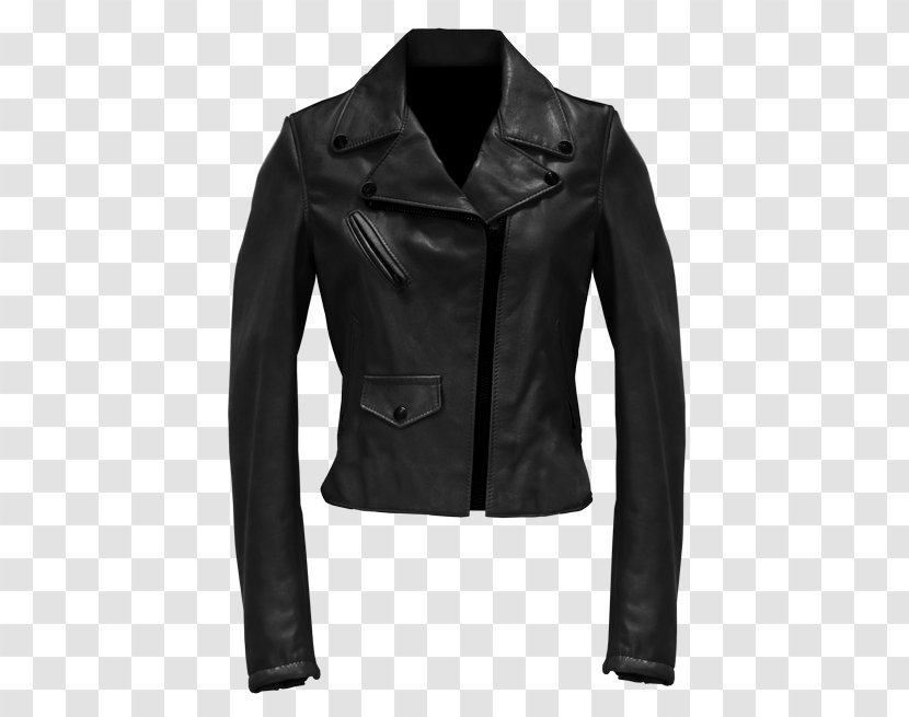 Leather Jacket Coat Blazer Sleeve - Black M Transparent PNG