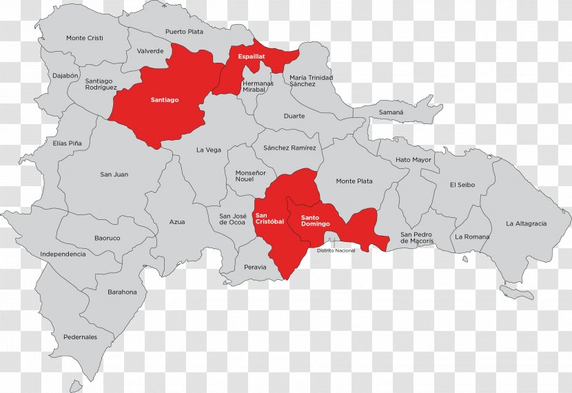 Provinces Of The Dominican Republic World Map - Area Transparent PNG