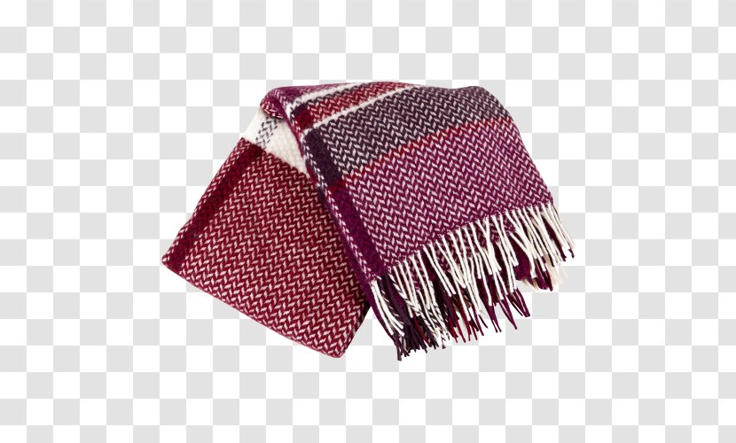 Tartan Blanket Wool Fringe Full Plaid - Wine - Magenta Transparent PNG