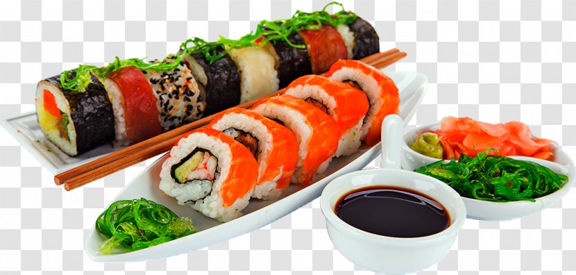 Sushi Japanese Cuisine Makizushi Sashimi California Roll Transparent PNG