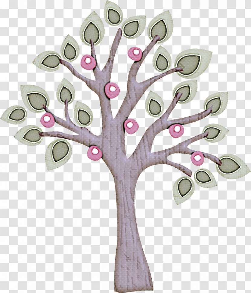 Branch Tree Pink Leaf Plant - Stem Flower Transparent PNG
