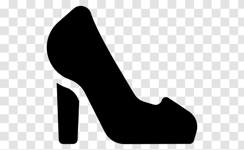 Slipper High-heeled Shoe Clip Art - Highheeled - Black And White Transparent PNG