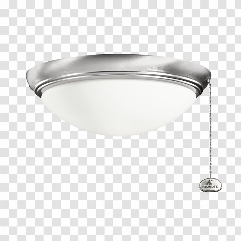 Light Brushed Metal Ceiling Fans - Lighting - Low Profile Transparent PNG