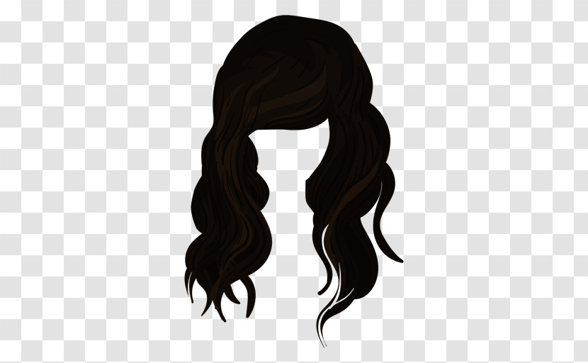 Wig Hair Coloring Black Hair Long Hair / M Hair Transparent PNG