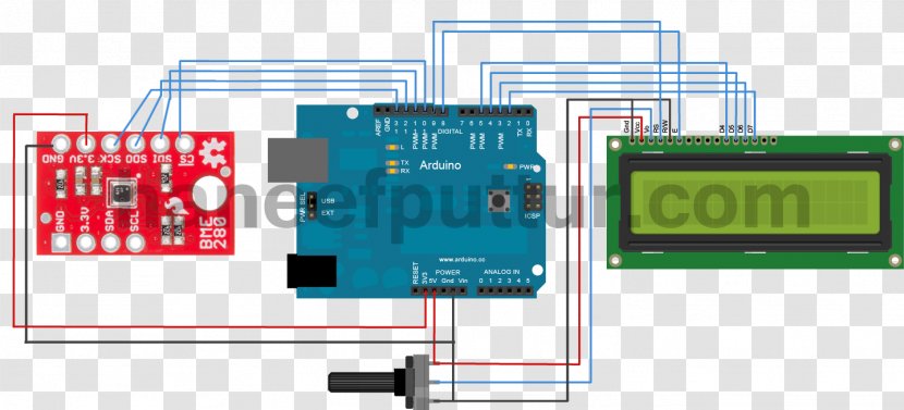 Arduino Wiring Diagram Liquid-crystal Display Circuit Universal Asynchronous Receiver-transmitter - Wire - Panic Attack Transparent PNG