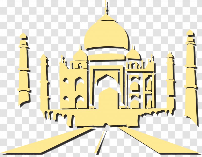 Mosque - Yellow - Building Classical Architecture Transparent PNG