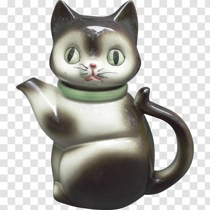 Teapot Whiskers Ceramic Cat - Domestic Shorthaired - Tea Transparent PNG