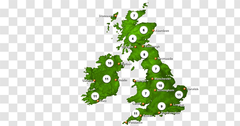 Vector Graphics Great Britain Map Illustration - Union Jack - Temperature Transparent PNG