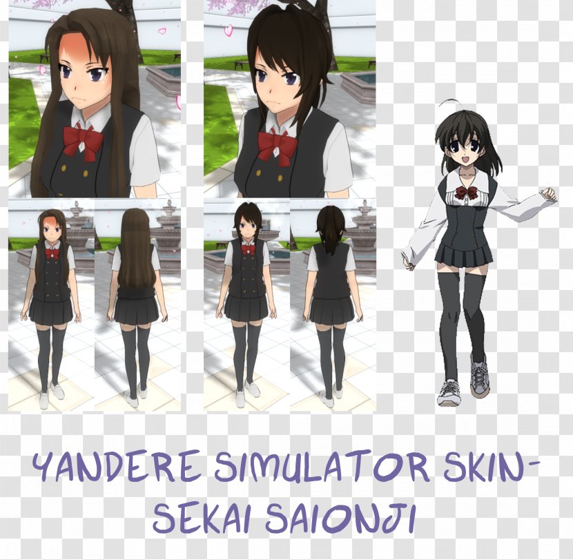 Sekai Saionji Kotonoha Katsura School Days Yandere Simulator Yuno Gasai - Flower - Ibuki Transparent PNG