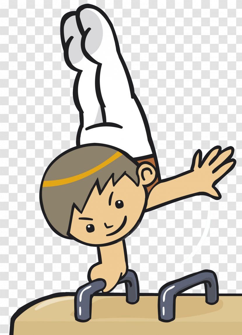 Cartoon Gymnastics Clip Art - Yellow Transparent PNG